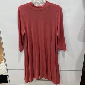 Coral tunic dress midi